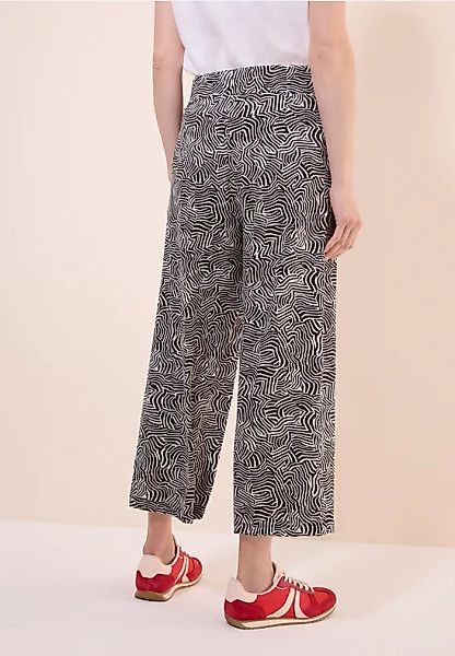Gemusterte Wide Leg Hose günstig online kaufen