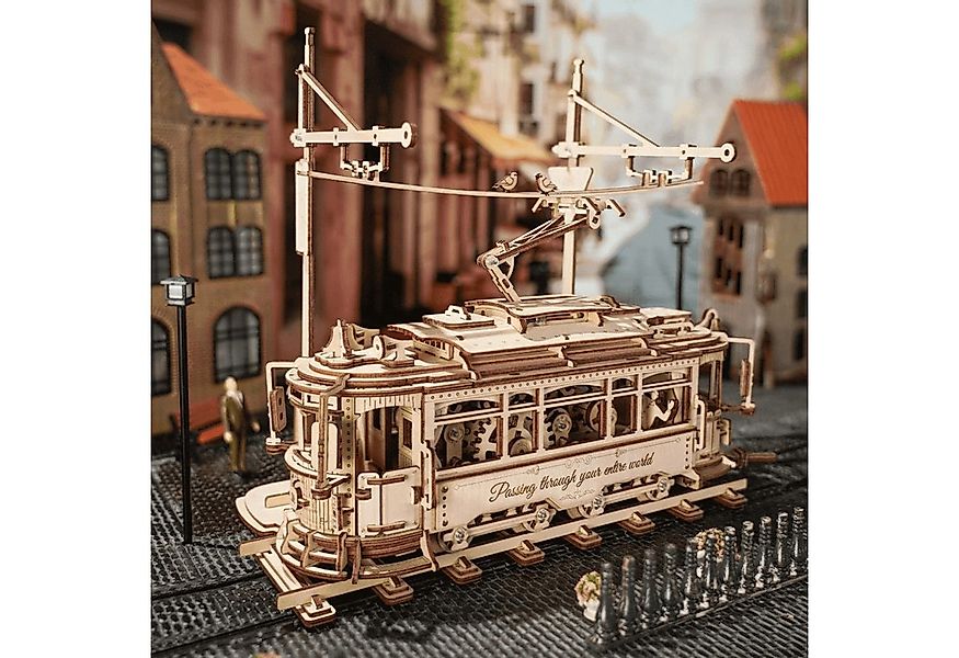 Robotime Modellbausatz Robotime Classic City Tramcar ? Mechanisches Holzpuz günstig online kaufen