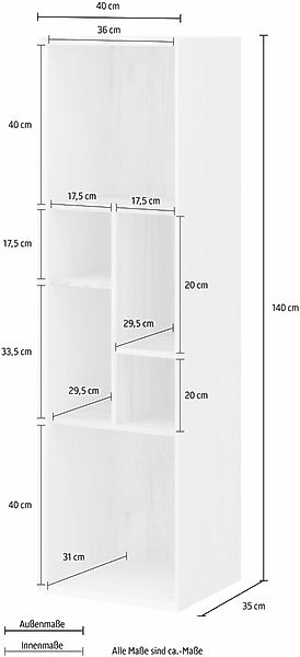 GERMANIA Wandregal "Calvi" Höhe 140 cm günstig online kaufen