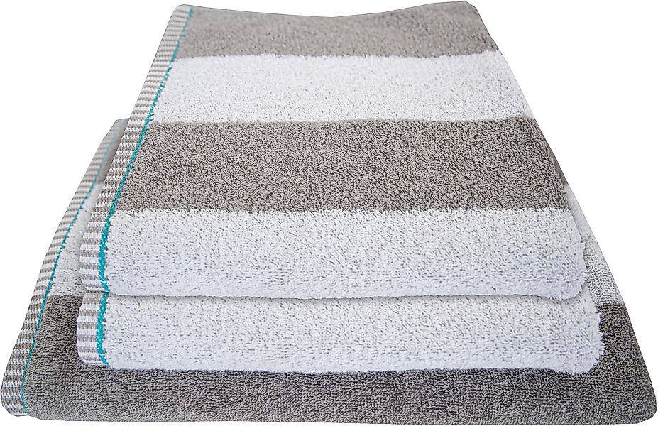 Dyckhoff Handtuch Set »Maritim, Block Stripe«, Set, 3 tlg., Frottier, 2 Han günstig online kaufen