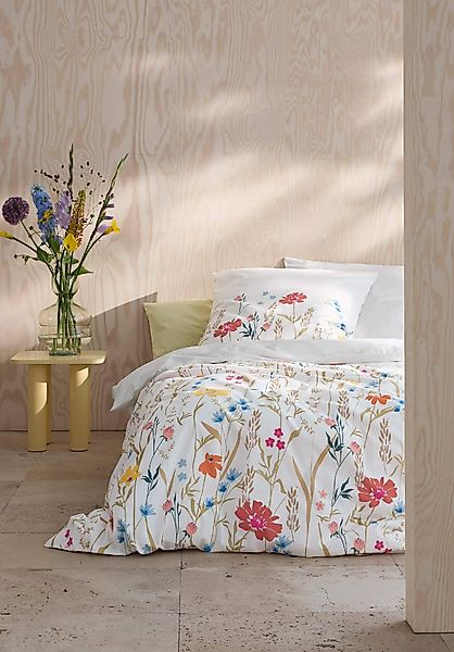 hessnatur Renforcé Bettwäsche Set MEDY aus Bio-Baumwolle - grün - Größe 155 günstig online kaufen