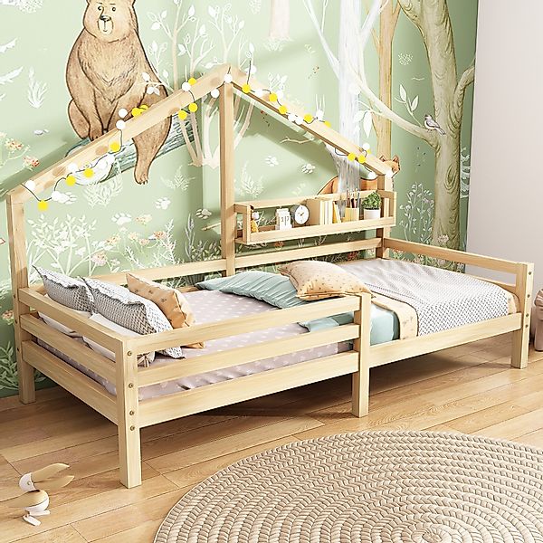 Flieks Kinderbett, Massivholz Einzelbett Hausbett mit günstig online kaufen