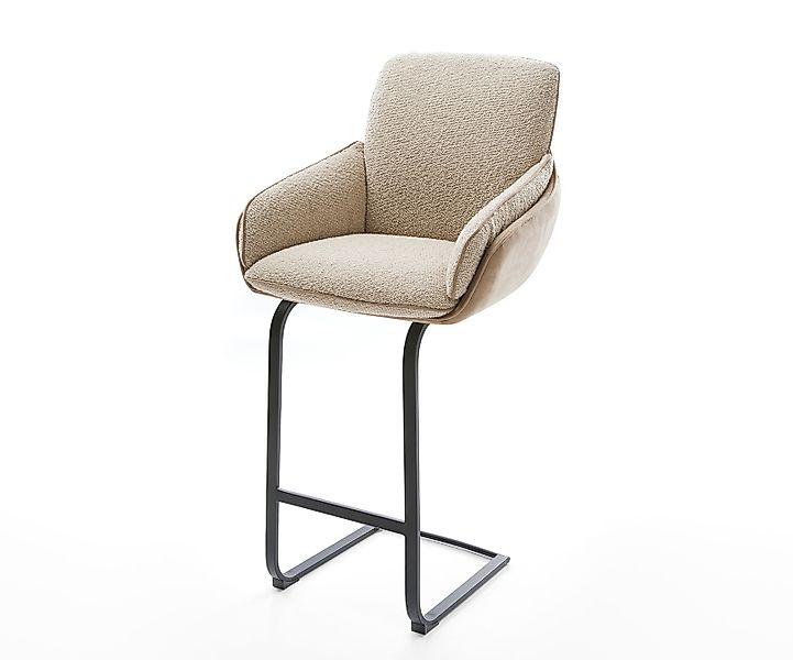 Barstuhl Luan-Flex Materialmix Schlamm Freischwinger Flach Metall günstig online kaufen