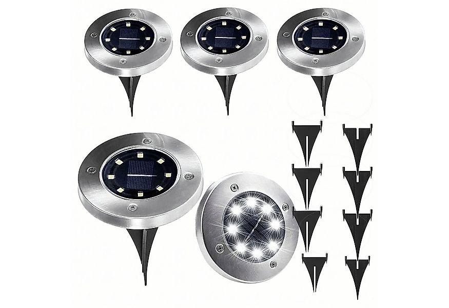 LA CUTE LED Solarleuchte 4x Solar LED Bodenleuchten mit Dämmerungssensor fü günstig online kaufen