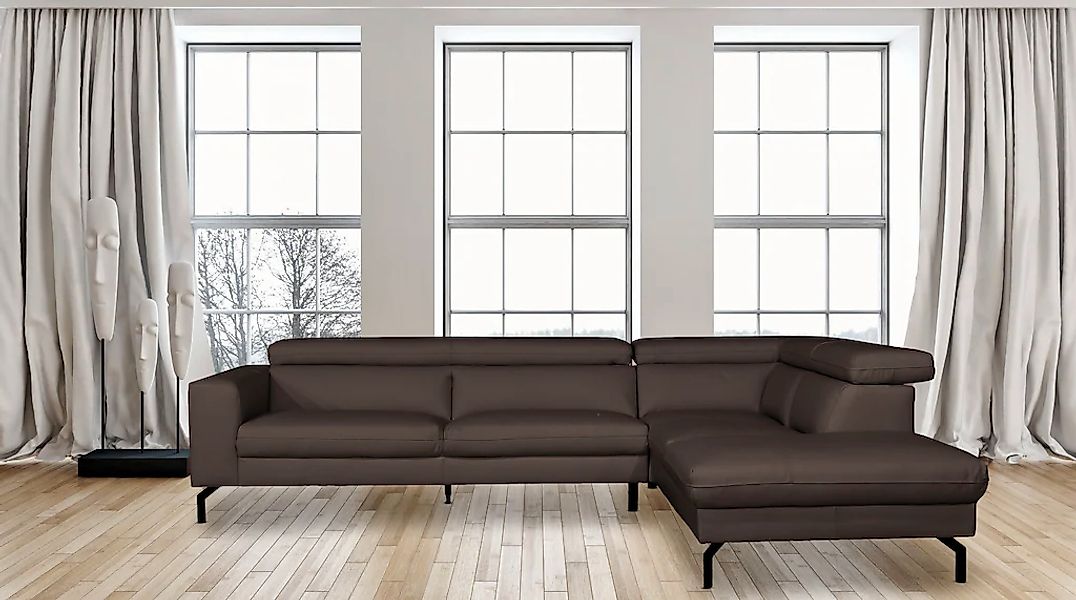 Home affaire Ecksofa "Olanta, modern und bequem, Breite 305cm, Fuß 16cm hoc günstig online kaufen