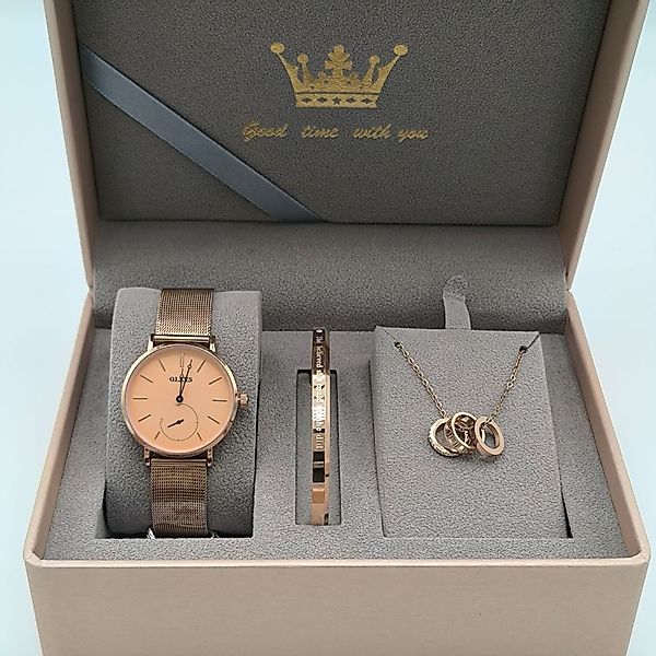 OLEVS Quarzuhr OLEVS 5190 Damenuhr RoséZifferblatt günstig online kaufen