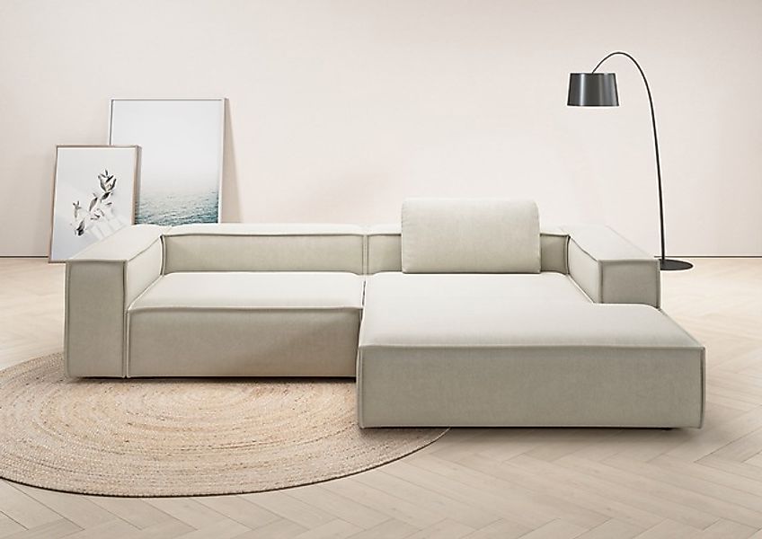 Home affaire Ecksofa »Watertown, modernes XXL L-Form, 306 cm breit« Großzüg günstig online kaufen