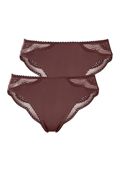LASCANA Brasilslip, (Packung, 2 St.), mit zarter Spitze günstig online kaufen