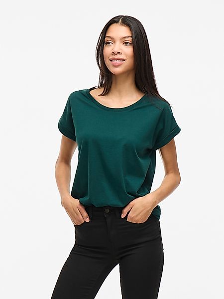 Vila Rundhalsshirt "VIDREAMERS NEW PURE T-SHIRT/SU-NOOS", Basic Damen-T-Shi günstig online kaufen