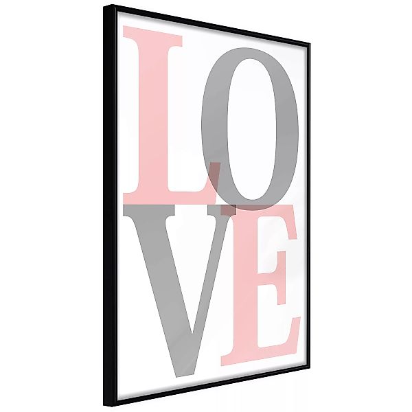 Poster - Grey-pink Love günstig online kaufen
