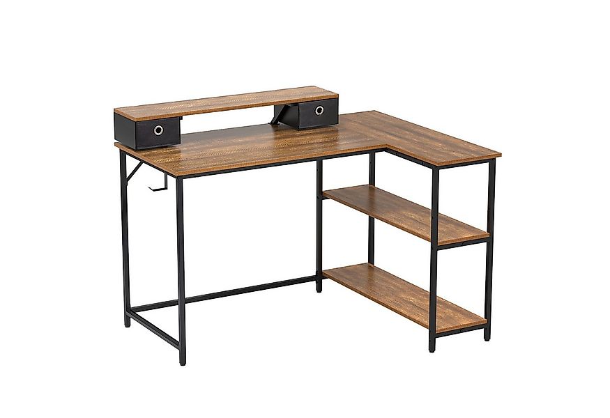 Mondeer Eckschreibtisch L-Förmiger Computertisch, mit 2 Regalen links oder günstig online kaufen
