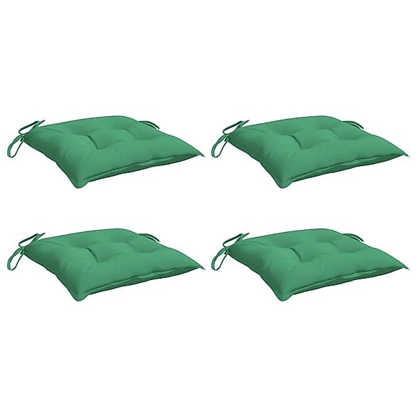vidaXL Stuhlkissen 4 Stk Grün 40x40x7 cm Oxford-Gewebe 361466 günstig online kaufen