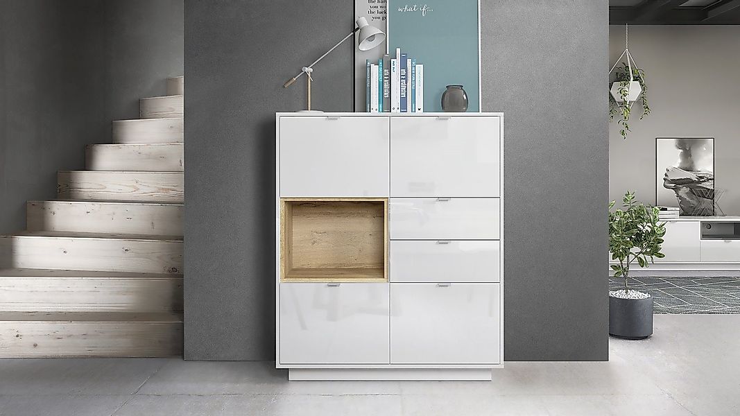 Vladon Highboard Metro (Highboard, mit 4 günstig online kaufen