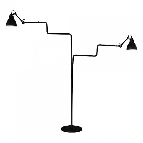 DCW - Lampe Gras N°411 Double Stehleuchte - schwarz/LxBxH 174,6x30x17,1cm günstig online kaufen