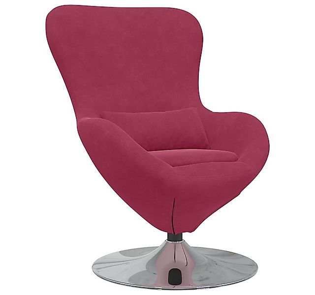 vidaXL Sessel Eiersessel Weinrot 63 x 73 x 90 cm Samt (1-St) günstig online kaufen