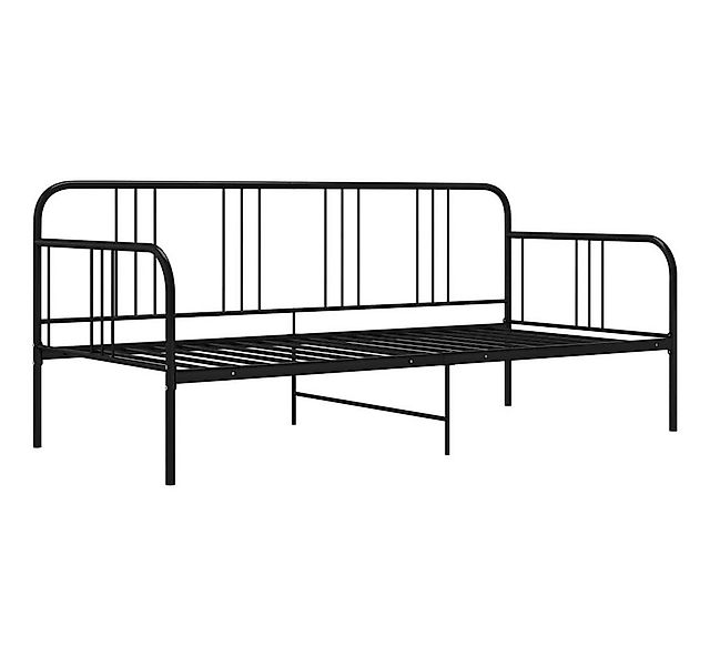 vidaXL Bett Schlafsofa Bettgestell Schwarz Metall 90x200 cm günstig online kaufen