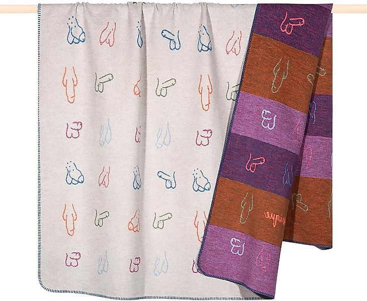 PAD Wohndecke "DICKIES" Made in Europe, Wendefunktion, gestreift, 150x200 c günstig online kaufen