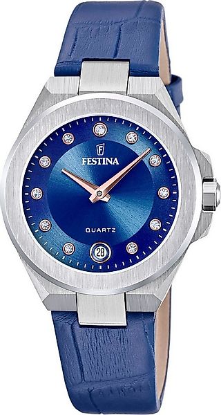 Festina Quarzuhr Mademoiselle F20701/4, Armbanduhr, Damenuhr, Lederarmband, günstig online kaufen