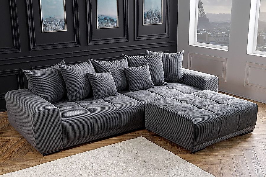 riess-ambiente Big-Sofa ELEGANCIA 285cm anthrazit, Einzelartikel günstig online kaufen