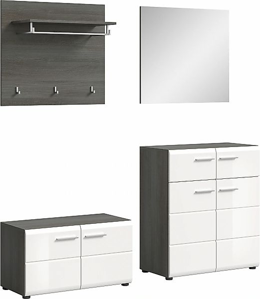 Home affaire Garderoben-Set "Rumba, 4-teilig, Breite 175 cm, Hochglanz Fron günstig online kaufen