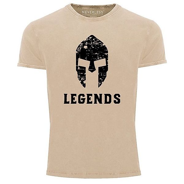 Neverless Print-Shirt Cooles Angesagtes Herren T-Shirt Sparta Legends Used günstig online kaufen