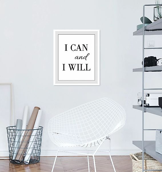 queence Bild "I CAN AND I WILL", Buchstaben günstig online kaufen