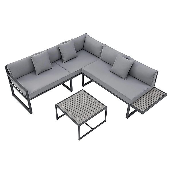 Juskys Gartenlounge-Set St. Tropez, Gartenmöbel Lounge für 4 Personen, Set günstig online kaufen