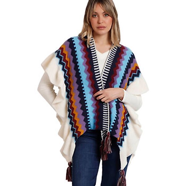 Admas  Schal Offener Poncho Volantes günstig online kaufen