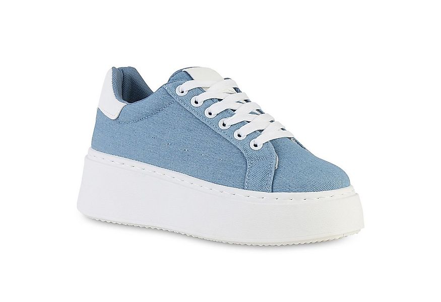 VAN HILL 840983 Plateausneaker Damen Plateau Sneaker Schnürer Wedges Freize günstig online kaufen