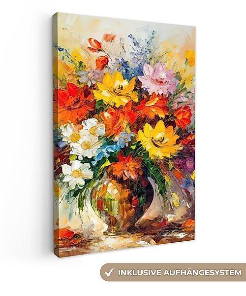 OneMillionCanvasses® Leinwandbild Blumen - Bunt - günstig online kaufen
