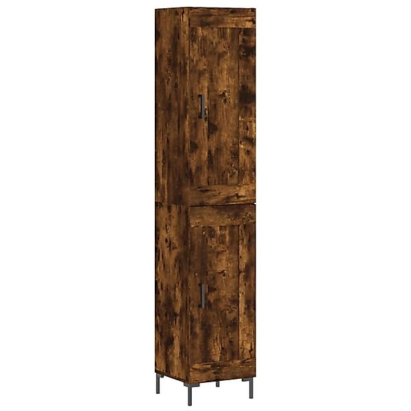 vidaXL Highboard Räuchereiche 34,5x34x180 cm Holzwerkstoff 3200454 günstig online kaufen
