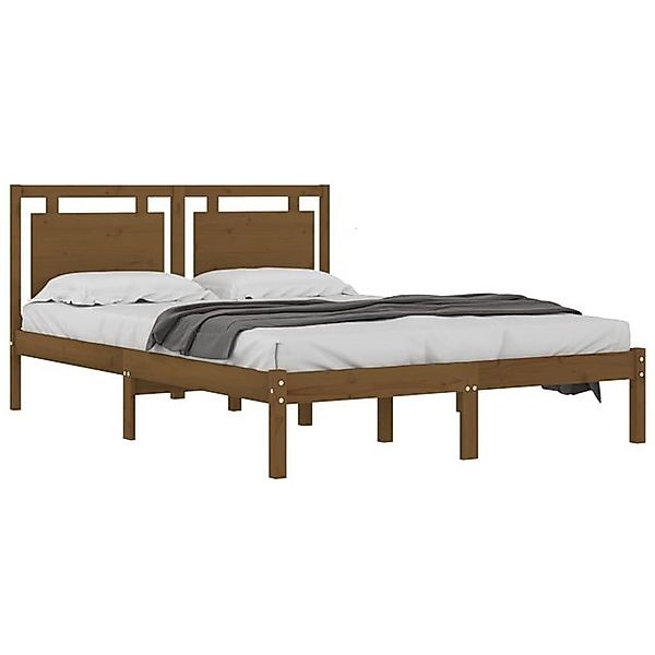vidaXL Bett Massivholzbett Honigbraun 200x200 cm günstig online kaufen