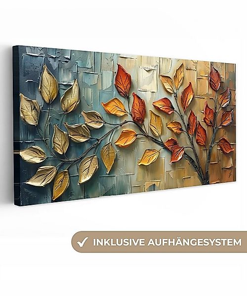 OneMillionCanvasses® Leinwandbild Panorama Baum - Abstrakt - Natur - Kunst, günstig online kaufen