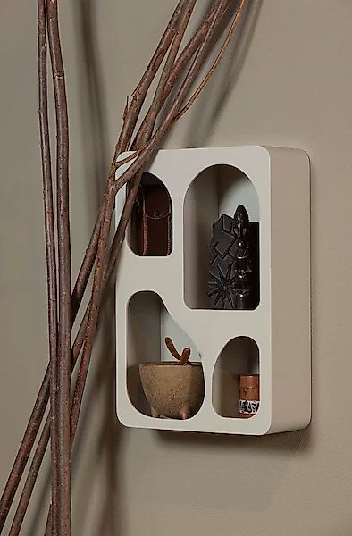 WOOOD Wandregal »Brisa Wandkastje Hout Mist« günstig online kaufen