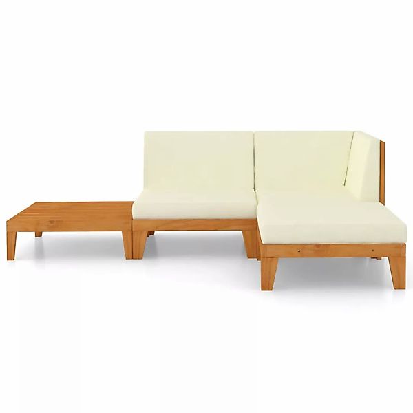 4-tlg. Garten-lounge-set Mit Kissen Massivholz Akazie günstig online kaufen