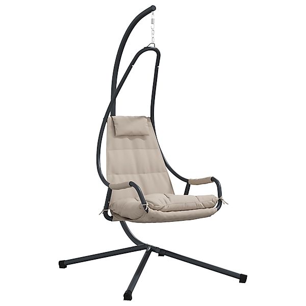 vidaXL Hängesessel mit Ständer und Kissen Taupe Stahl 42003853 günstig online kaufen