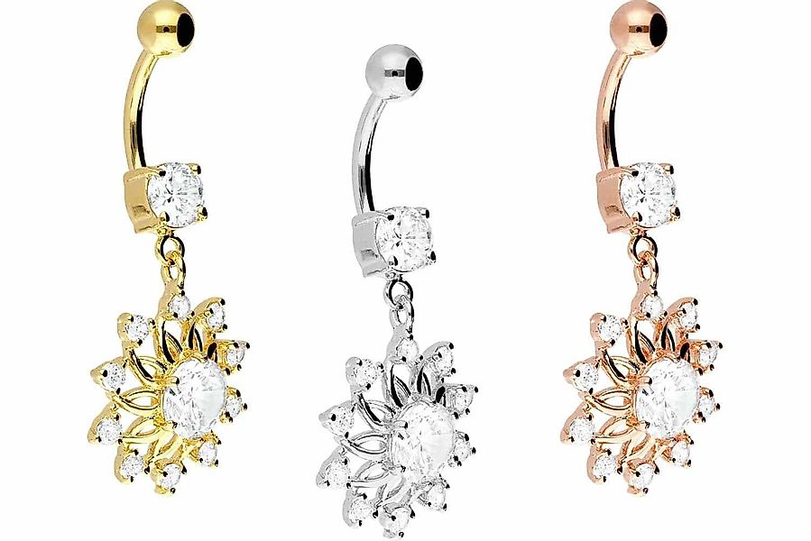 PIERCINGLINE Bauchnabelpiercing Chirurgenstahl Bananabell mit Brass-Design günstig online kaufen