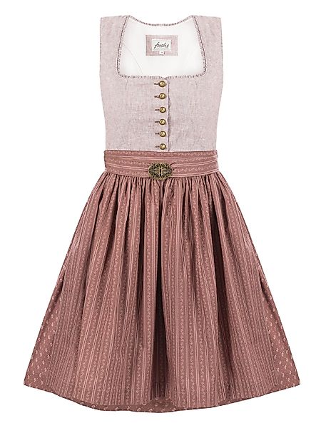 Trachten24.de Dirndl Midi Dirndl Vicki braun günstig online kaufen