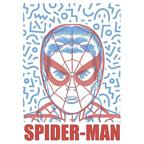 Komar Wandbild Marvel Spider-Man Face 40 cm x 50 cm Blau günstig online kaufen