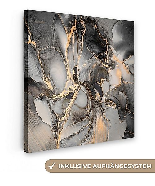 OneMillionCanvasses® Leinwandbild Grau - Luxus - Gold - Marmor, Fotodruck ( günstig online kaufen