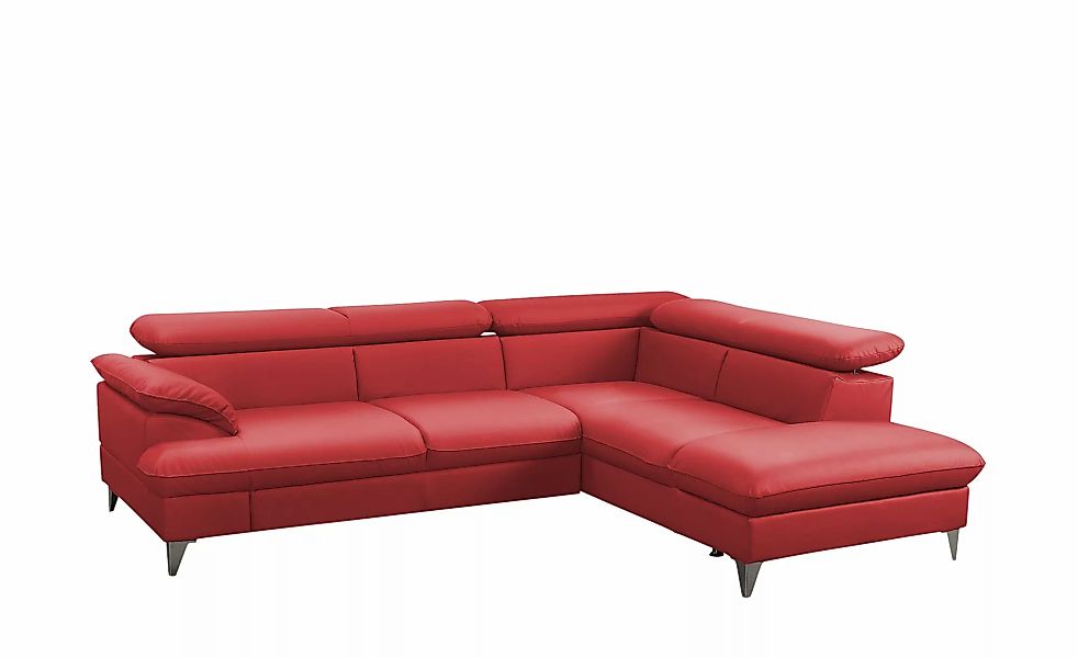 uno Ecksofa aus Kunstleder David ¦ rot ¦ Maße (cm): B: 256 H: 74 T: 208.0 P günstig online kaufen