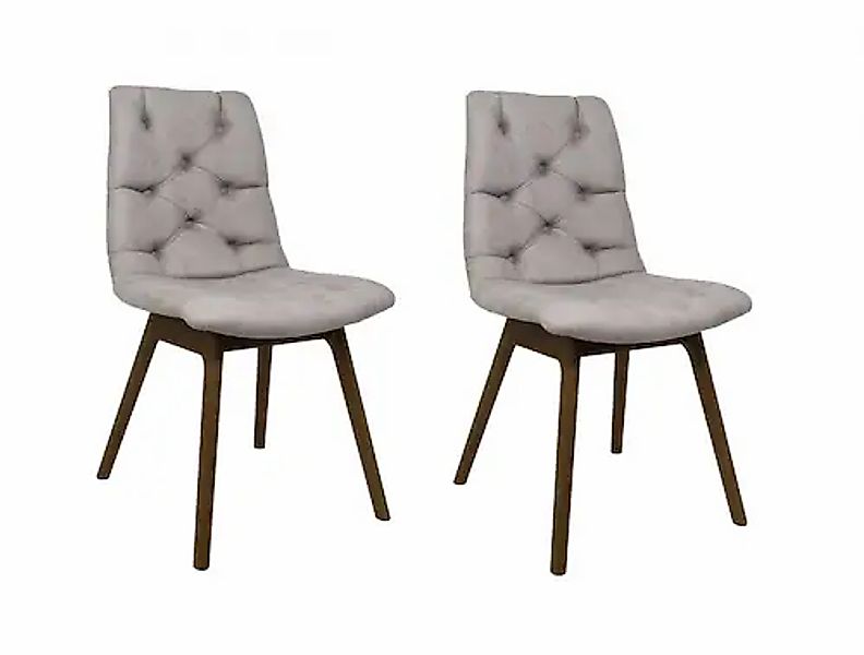 andas Esszimmerstuhl "Ramon" (Set) 2 Stk. Microfaser mit Massivholzbeinen, günstig online kaufen