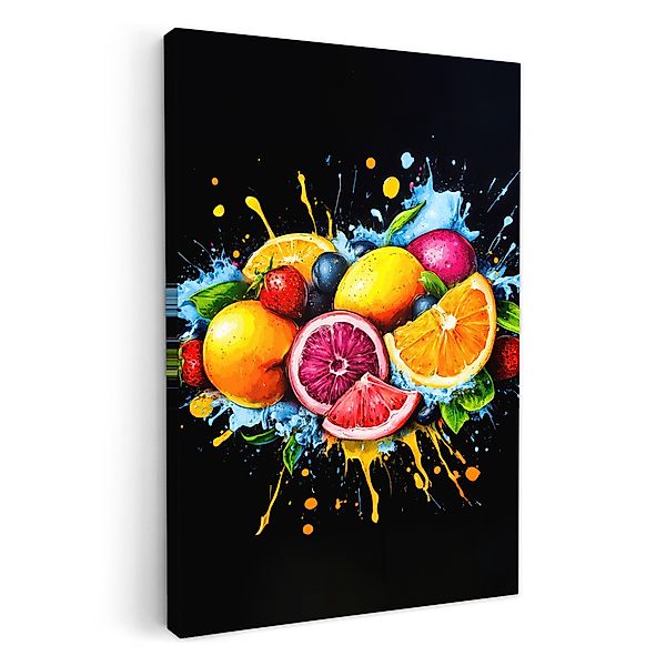 OneMillionCanvasses® Leinwandbild Obst - Graffiti - günstig online kaufen