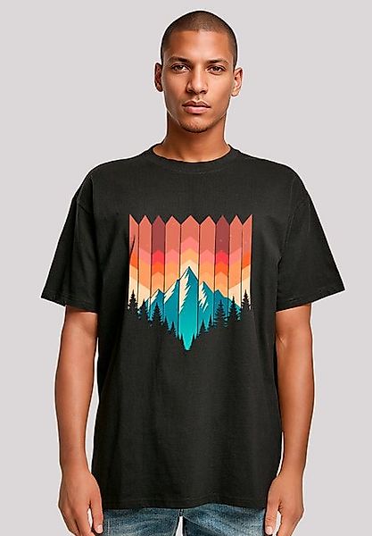 F4NT4STIC T-Shirt Berg Sonnenuntergang Geometrisch Premium Qualität günstig online kaufen