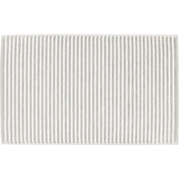 Cawö Badematten Two-Tone Stripes 480 - Farbe: platin - 76 - 50x80 cm günstig online kaufen