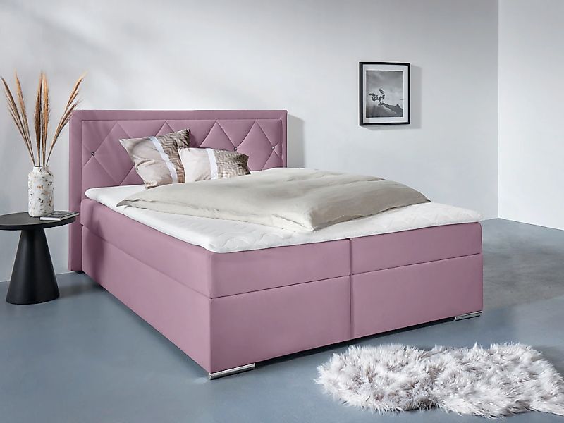 Home affaire "Alfie, Bestseller, wahlweise mit Bettkasten" mit Straßsteinen günstig online kaufen