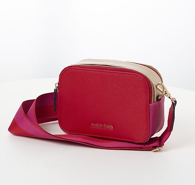 MARCO TOZZI Umhängetasche, Damen Henkeltasche, Schultertasche mit zwei Reiß günstig online kaufen