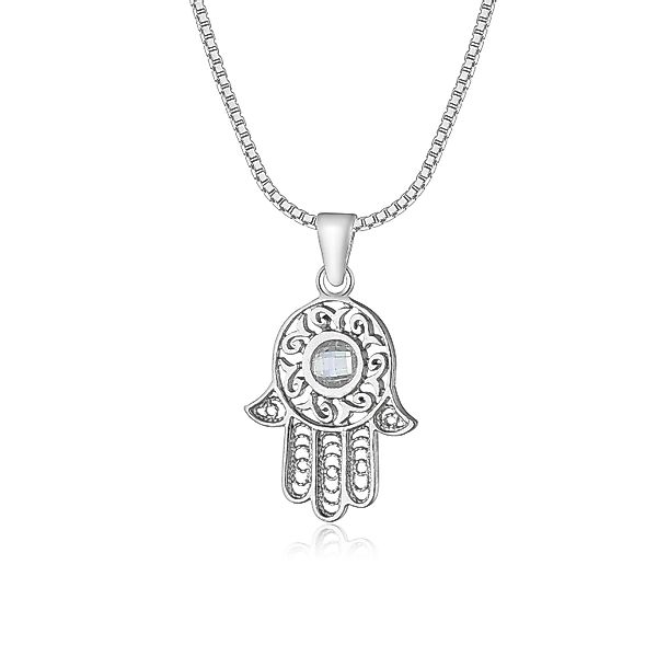 NAHLE Kette mit Anhänger Silberkette Hamsa günstig online kaufen