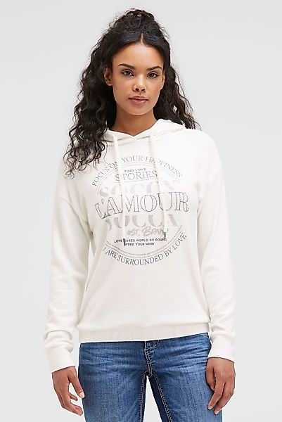 SOCCX Kapuzenpullover mit elastischem Saum günstig online kaufen