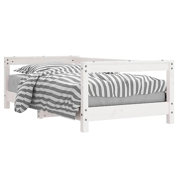 vidaXL Kinderbett Weiß 70x140 cm Massivholz Kiefer 834397 günstig online kaufen